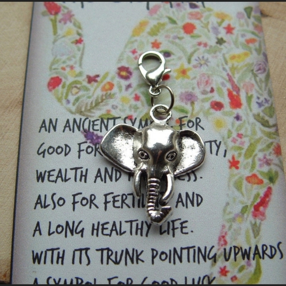 Clip On elephant charm ganesh Krishna Hindu charms bracelet charms